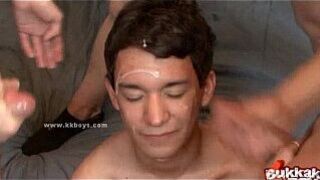 Innocent darling in gay cum facial sex porn video